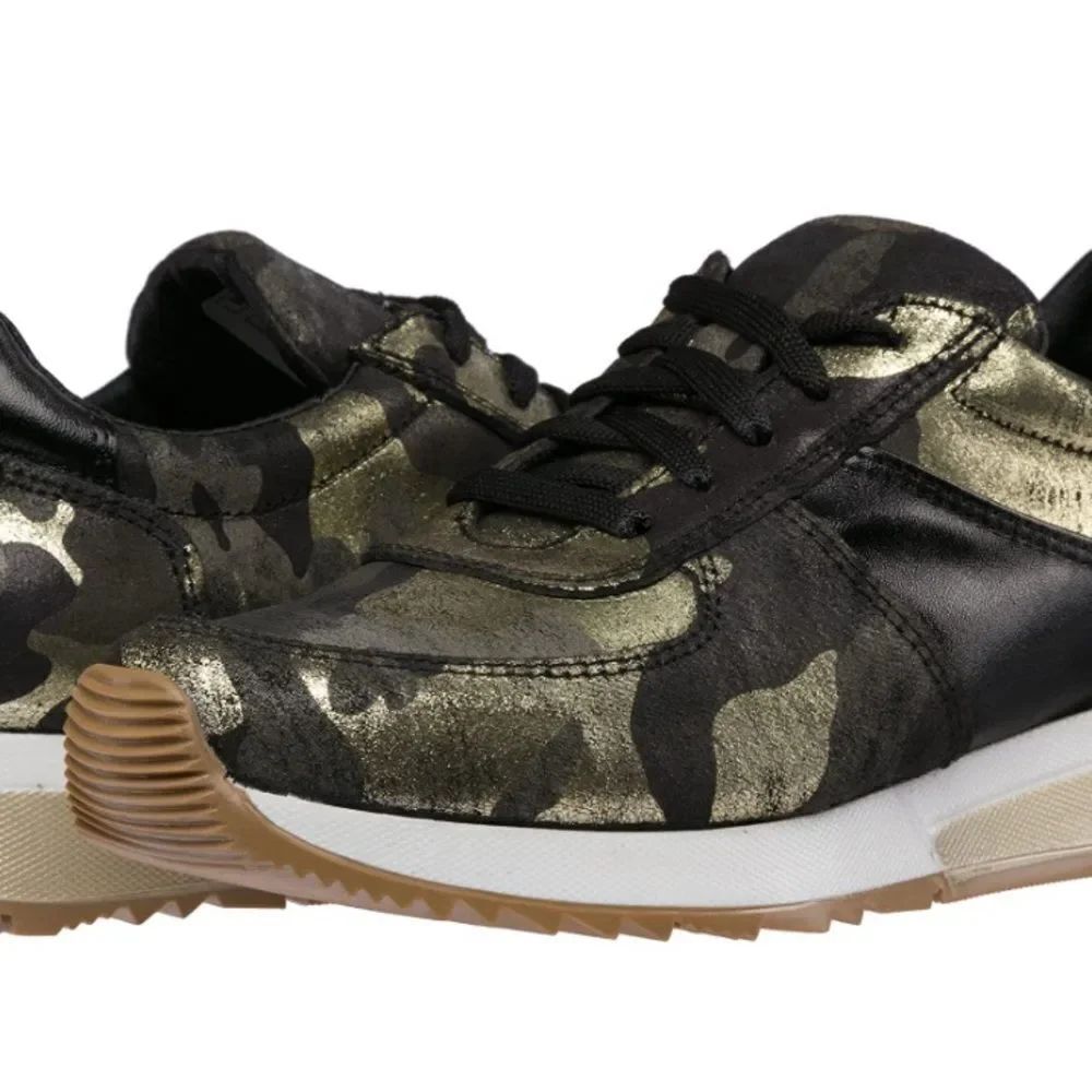 Cofi Camouflage Gold Sneakers NWOT